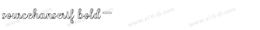 sourcehanserif bold字体转换